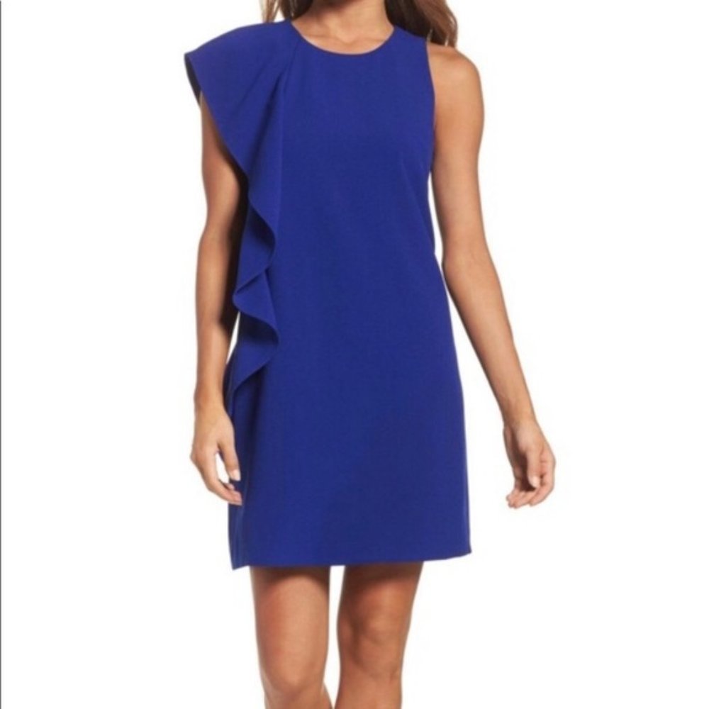 Chelsea28 Asymmetrical Ruffle Sheath Dress size 0 NWT
